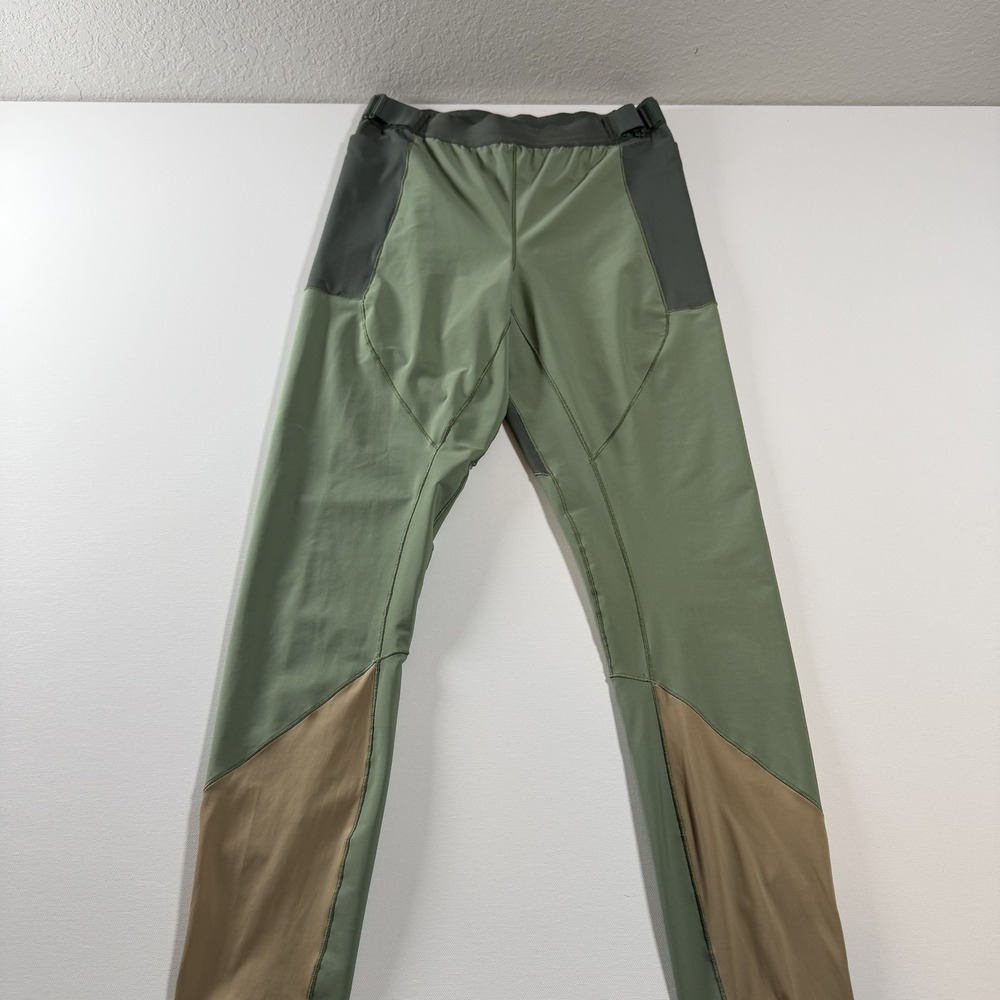 Lululemon the lab Colorblock Technical Leggings Green Tan Women Size 6